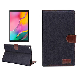 Wewoo Étui en cuir Dipbase Denim Texture Horizontal + avec supportlogements de cartes et fonction Veille / Réveil pour Galaxy Tab A 8.0 pouces 2019 / T290 / T295 Noir