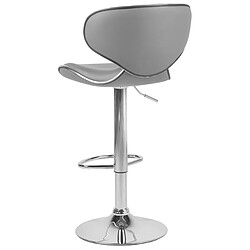 Beliani Tabouret de bar Set de 2 Cuir PU Gris CONWAY pas cher