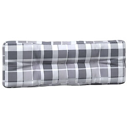 Acheter Maison Chic Lot de 3 Coussins Confort,Coussins de palette motif à carreaux gris tissu -GKD78740