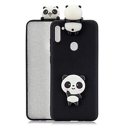 Coque en TPU Décor de poupée 3D souple panda/noir pour votre Samsung Galaxy A11