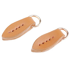 2pcs en cuir zipper tags fixateur de remplacement de remplacement pour sac à main wallet sac marron