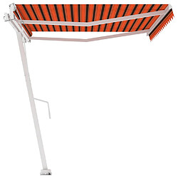 Avis vidaXL Auvent automatique sur pied 450x300 cm Orange/marron