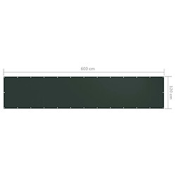 Acheter vidaXL Écran de balcon Vert foncé 120x600 cm Tissu Oxford