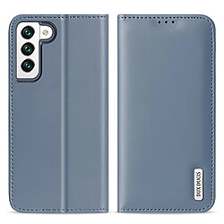 Etui en PU DUX DUCIS Fonction de blocage RFID bleu clair pour votre Samsung Galaxy S22