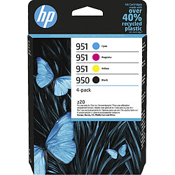 HP 950 Pack de 4 cartouches d'encre noire/ 951 Pack de 4 cartouches d'encre cyan/magenta/jaune authentiques