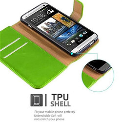 Cadorabo Coque HTC ONE M7 Etui en Vert pas cher