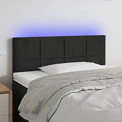 Maison Chic Tête de lit scandinave à LED,meuble de chambre Noir 90x5x78/88 cm Velours -MN16119