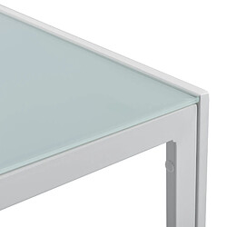 Helloshop26 Table basse extérieure en verre 100 cm blanc 03_0004135