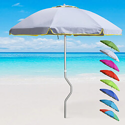 Parasol de plage aluminium léger visser protection uv GiraFacile 220 cm Eolo