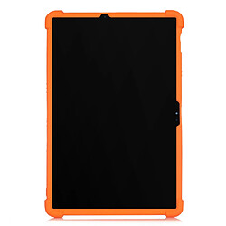 Coque en silicone Multicolore avec béquille coulissante orange pour votre Samsung Galaxy Tab S7 Plus