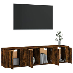 Avis Maison Chic Ensemble de meubles TV 3 pcs pour salon - Chêne fumé Bois d'ingénierie -MN23289