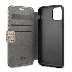 Guess Maroquinerie Guess Étui 4G iPhone 11 Marron Étui de protection pour iPhone - Motif 4G Guess - Emplacements pour cartes - Protection antichoc