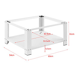 Avis Socle avec Étagère pour Machine à Laver 63 x 54 x 31 cm Blanc [en.casa]