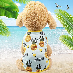 Wewoo T-shirt à imprimé de fruits pour animaux de compagnie Jupe de mignons chatchien et chiottaille XXL Gilet-Ananas