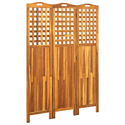 vidaXL Cloison de séparation 3 panneaux 121x2x170 cm Bois d'acacia