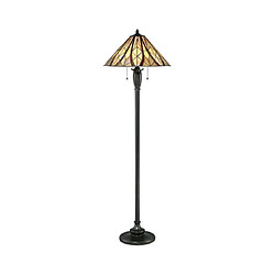 Elstead Lighting Lampadaire Victory Verre Tiffany Bronze vaillant