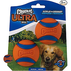 Jouet Pour Chien Ultra Ball, Balle Pour Chien Flottante En Caoutchouc Durable À Rebond Élevé, Jouet Compatible Avec Le Lanceur Pour Chiens, Moyen (paquet De 2)