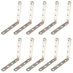 10pcs attaches d'angle en acier épaissie support angle droit ensemble 125x125x20mm