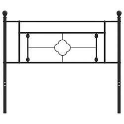 Avis Maison Chic Tête de lit moderne pour chambre - Décoration de lit métal noir 107 cm -MN13053