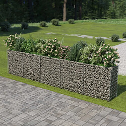 Maison Chic Jardinière,Lit surélevé - Bac à fleurs - pot de fleur à gabion Acier galvanisé 450x50x100 cm -GKD54467