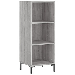 Avis vidaXL Buffet haut Sonoma gris 34,5x32,5x180 cm Bois d'ingénierie