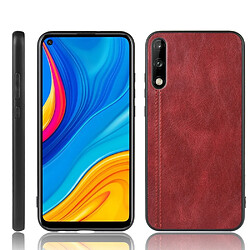 Wewoo Coque Pour Huawei Profitez de 10 modèles de peau de vache à coudre antichoc PC + étui PU + TPU rouge