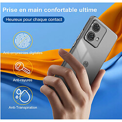 Htdmobiles Coque pour Motorola Edge 40 Neo - housse etui silicone gel fine + film ecran - TRANSPARENT TPU