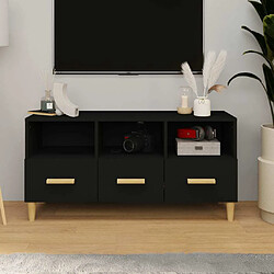 Maison Chic Meuble TV scandinave - Banc TV pour salon Blanc 102x36x50 cm Bois d'ingénierie -MN55147