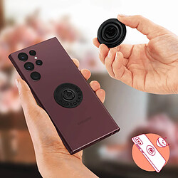 PopGrip Smartphone Maintien Support Vidéo Design Fleur PopSockets Rose et Blanc pas cher