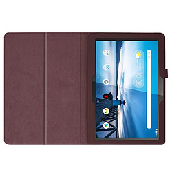 Avis Etui en PU support de litchi café pour votre Lenovo Tab M10 TB-X605F