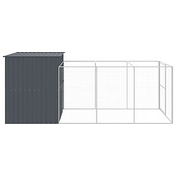 Avis vidaXL Niche pour chien avec cour anthracite 214x457x181 cm