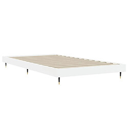 Maison Chic Lit adulte - Lit simple Cadre de lit,Structure du lit Contemporain blanc 90x200 cm bois d'ingénierie -MN99447 pas cher