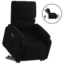 vidaXL Fauteuil inclinable électrique noir tissu