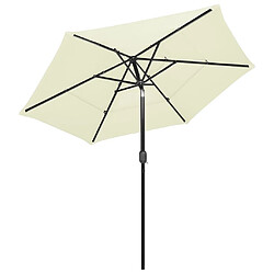 Avis Maison Chic Parasol Jardin | Parasol à 3 niveaux avec mat en aluminium Sable 2,5 m - GKD47065