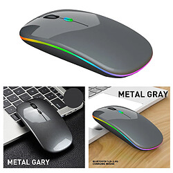 Avis Ordinateur Portable de Bureau Optique Rechargeable de Souris Sans Fil LED Silencieuse Gris