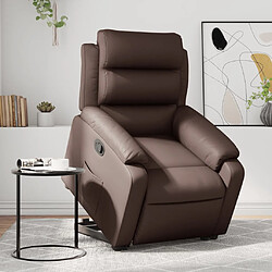 vidaXL Fauteuil inclinable marron similicuir