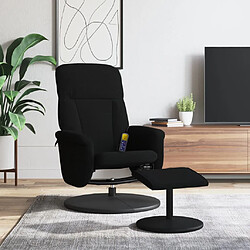 Maison Chic Fauteuil Relax pour salon, Fauteuil de massage inclinable avec repose-pied noir velours -GKD21327