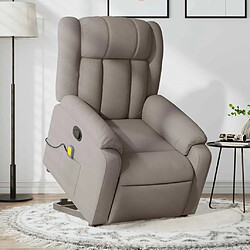 Maison Chic Fauteuil Relax pour salon, Fauteuil inclinable de massage Taupe Tissu -GKD68246