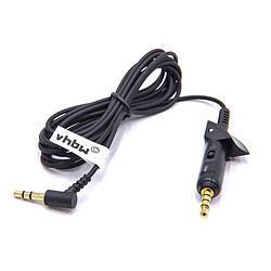 vhbw Câble audio AUX vers prise jack 3,5mm pour Bose QuietComfort 15, 2, QC15, QC2 casques d'écoute, 180cm