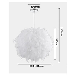 Avis STOEX Lustre Suspension en Plumes 30 cm E27 40W Blanc pour Salon, Chambre de votre fille ou garçon