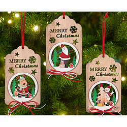 C112 3PCS Décoration de Noël Christmas Christmas Creux Creux Pendentif Arbre de Noël Scène Décoration Ornements de Noël