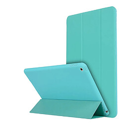 Coque en silicone + PU triple pli avec support bleu clair pour votre Apple iPad Mini (2019) 7.9 pouces