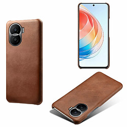 Coque en TPU + PU slim, shockproof, texture mollet, anti-rayures pour votre Honor X40i 5G - marron