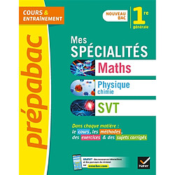 Mes spécialités maths, physique chimie, SVT, 1re générale : nouveau bac - Occasion