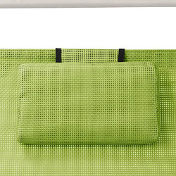 Acheter vidaXL Chaise longue double avec auvent textilène vert