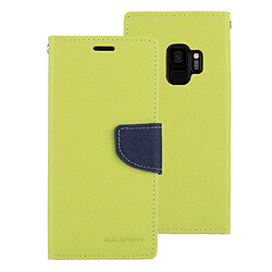 Wewoo Housse Étui vert pour Samsung Galaxy S9 Cross Texture Horizontal Flip Etui en cuir avec fentes FANCY DIARY cartes et porte-monnaie support