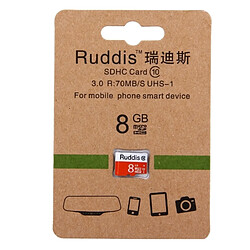 Wewoo Carte mémoire Ruddis 8 Go haute vitesse classe 10 TF / Micro SDXC UHS-1 U1 pas cher