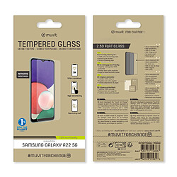 Muvit Protection d'écran pour Samsung Galaxy A22 5G Anti-rayures Transparent