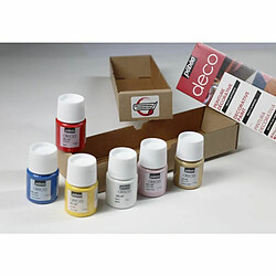 Pebeo Set de 6 peintures base eau multi-supports - 6 x 20 ml