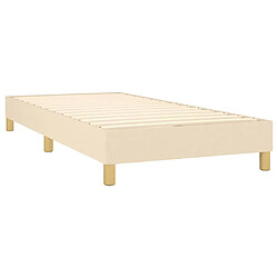 Acheter Maison Chic Lit Adulte - Lit simple Lit à sommier tapissier avec matelas moelleux - Meuble de Chambre - Crème 100x200 cm Tissu -MN70841